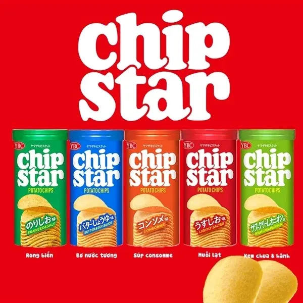 Snack Khoai Tây Chipstar Nội Địa Nhật Đủ Vị 50g 0