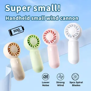 Handheld Mini Fan Kipas Angin Genggam Portable USB TYPE C 500mAh 3-Speed With Strap