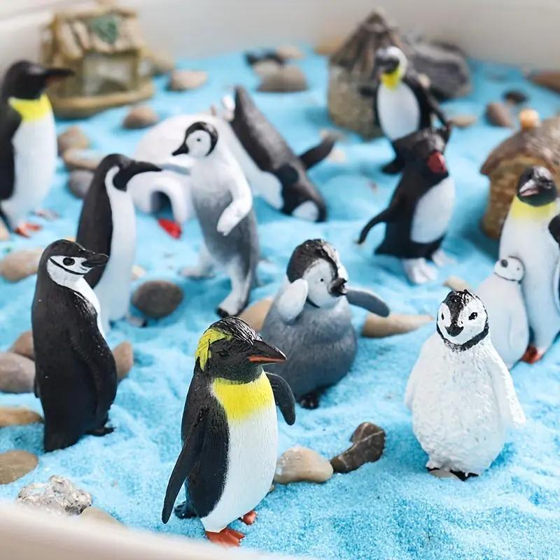 Mini Polar Animal Model, 23pcs/set Simulation Wild Animal Model Toys, Creative Home Desktop Ornaments for Birthday Gifts 3