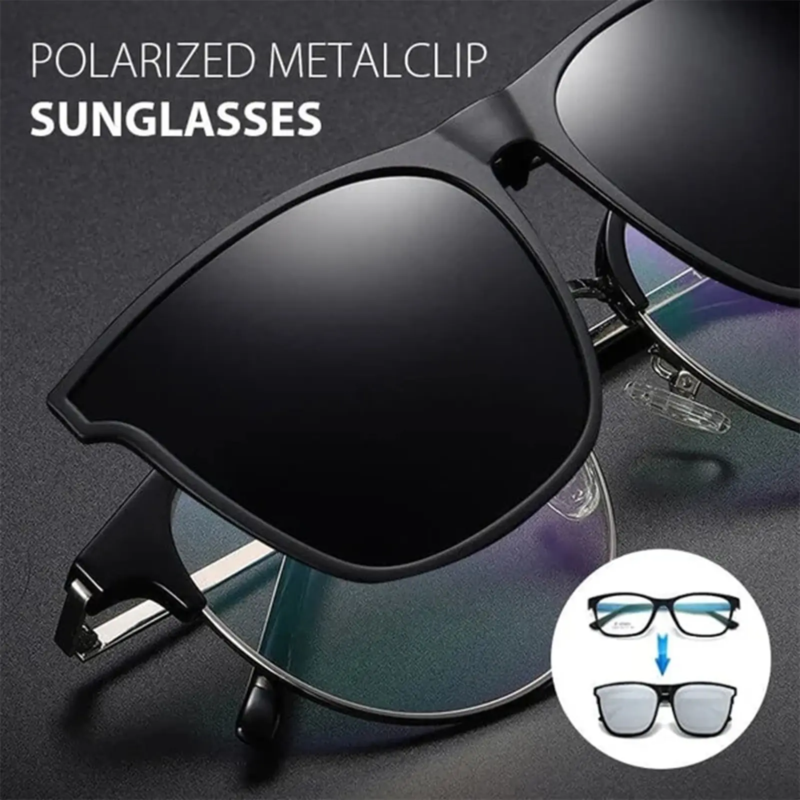 Polarized Clip-on Flip Up Sunglasses UV400 Lenses Reversible Polarised Clip Sunglasses for Cycling Driving unique  eyewear