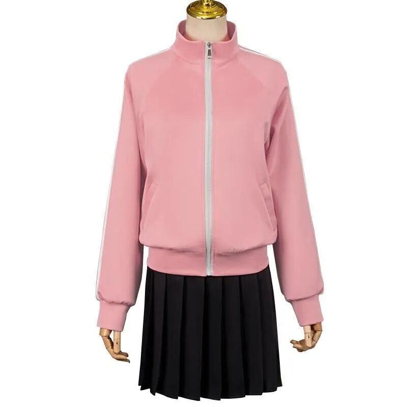 Product Introduction of Áo khoác màu hồng JK, dành cho phụ nữ, chất liệu Polyester, bộ đồ ăn Halloween, Bocchi the Rock Gofei Hitori Anime cosplay, màu Trơn Top Women 16