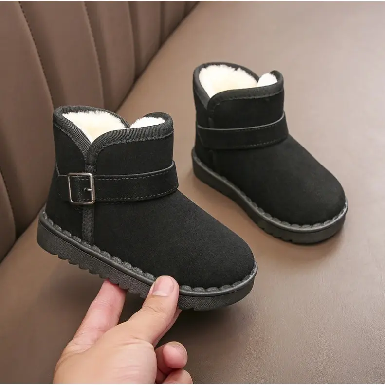 BUCKLE SUEDE KIDS WINTER THERMAL BOOTS SEPATU ANAK LAKI PEREMPUAN MUSIM DINGIN 4