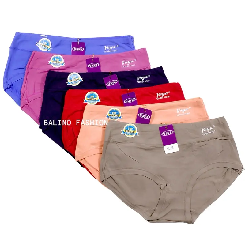3 Pcs 6 Pcs Celana Dalam Wanita Cd Vaya 232 Adem Lembut Nyaman M L XL 3L Polos Muda Soft 0