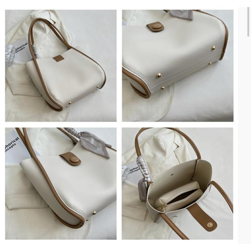 Tas tote bag wanita | Tas kuliah Wanita | Tas Wanita Murah Korea Cewek Totebag Kulit Perempuan cuci kering 【coklat】 tas selempang & bahu 2