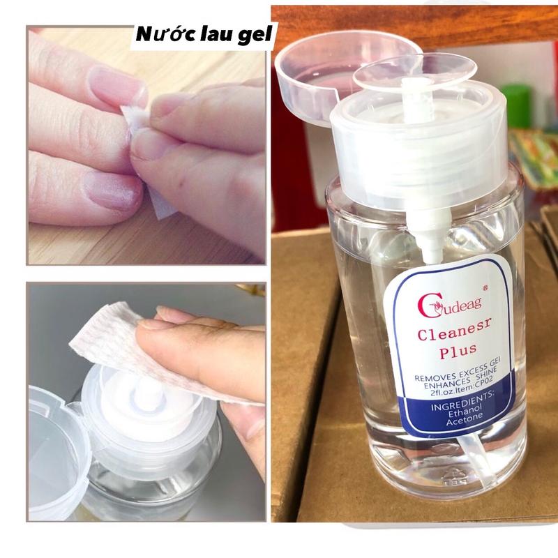 Nước lau gel Nail Guding [lọ ấn] Làm Nail