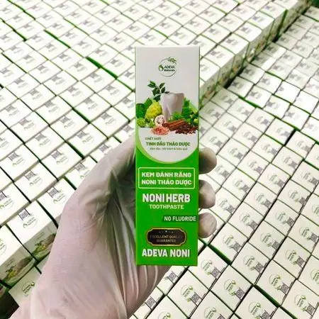 Kem đánh răng thảo dược NONI Adeva - Trắng răng, Giảm hôi miệng, Hỗ trợ giảm ê buốt, Cay mạnh 50g 4