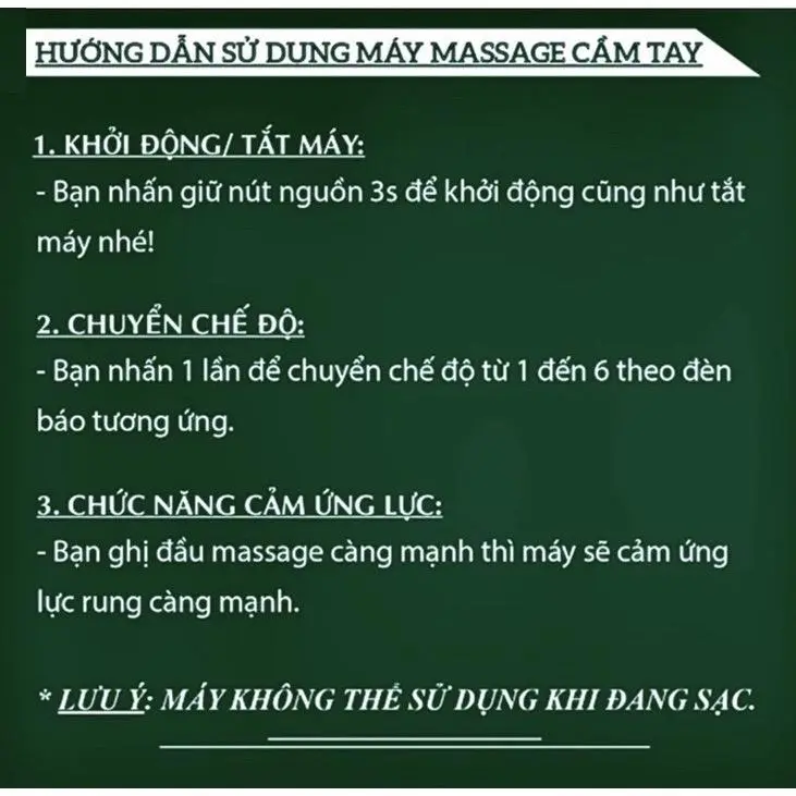Máy massage cầm tay 4 đầu 6 chế độ 5