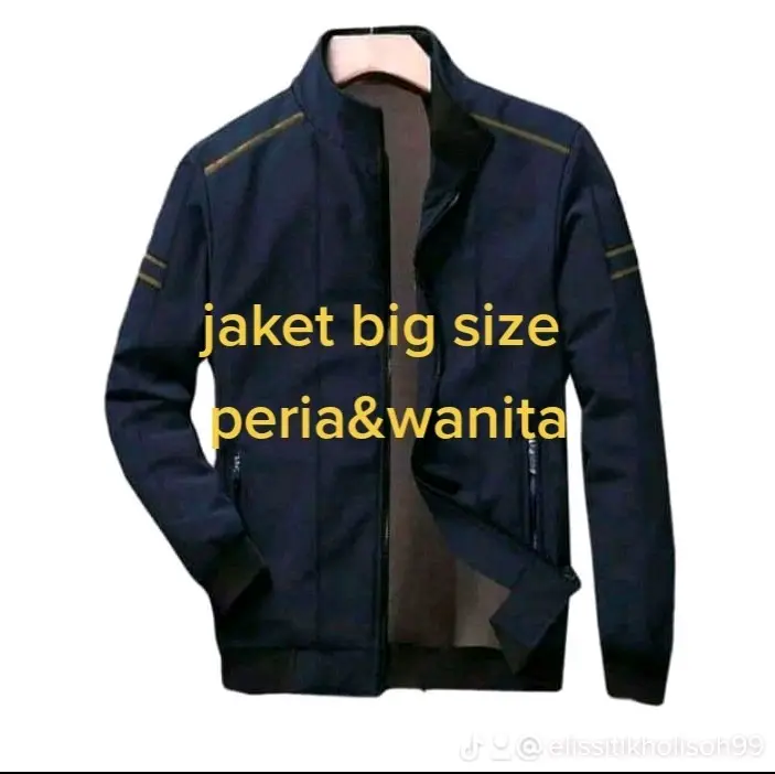jaket winter Rubby big size pria dewasa Polos Zipper Waterproof
