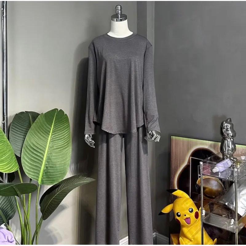 Product Introduction of Bộ Vạt Bầu Tay Dài Quần Ống Rộng 45-75kg Nữ Women - Chất Liệu Thun Cotton Chính Phẩm 100% mịn mát - Top Ong Áo Jacket Voi 4
