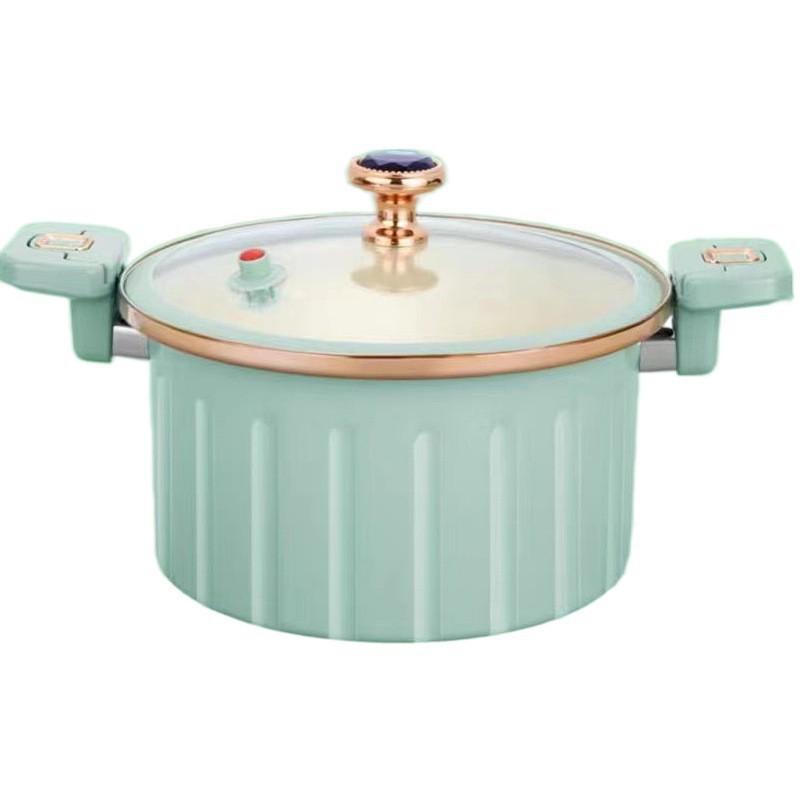 Nồi Tráng Men La Mã Áp Suất Thấp, Nồi Áp Suất, Gia Dụng, Dung Tích Lớn, Ưa Nhìn, Đa Năng, Nồi Chống Dính, Nồi Súp, Quà Tặng 5