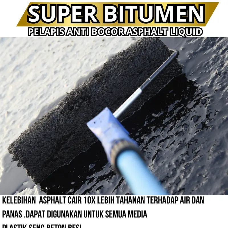 Aspal Cair Super Bitumen 1 liter - GOLDEN HORSE Kamar Paint 3