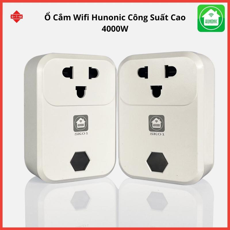Ổ Cắm Wifi Thông Minh Hunonic Ổ Cắm Hẹn Giờ Công Suất Cao 4000W Điều Khiển Từ Xa Bằng Điện Thoại - SK01 - BH 1 Năm