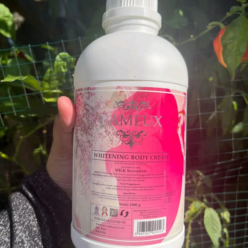FAMEUX BODY CREAM 1KG OIRGINAL ASLI BPOM Melembutkan Arbutin Mencerahkan Kusam 2