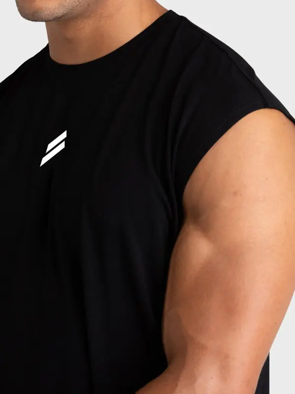 Men's Geometric Print Round Neck Tank Top, Loose Casual Breathable Comfortable Sleeveless Top for Gym Workout Running, Men's Clothes for Summer 2