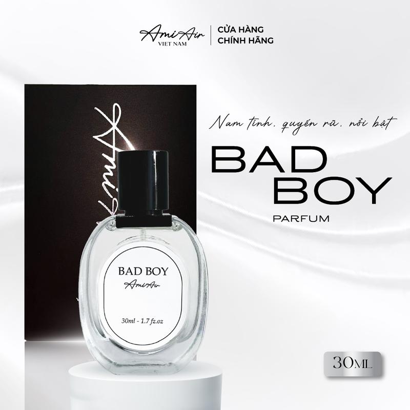  Nước Hoa Nam Ami Air Bad Boy Mùi Hương Nam Tính - Nổi Bật - Quyến Rũ Dạng Xịt Perfume 30ml 