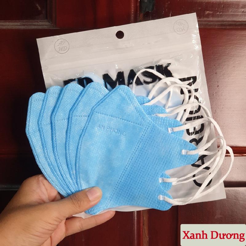[Thùng 100 Cái] Khẩu Trang 5D An Phong 3 Lớp Kháng Khuẩn,Hàng Đạt Chuẩn Chống Nắng,Chống Bụi,Tia UV,Dây Đeo Co Giãn Tốt. Phụ Kiện Cao Su Voi Che Mặt Móc Khoá 8