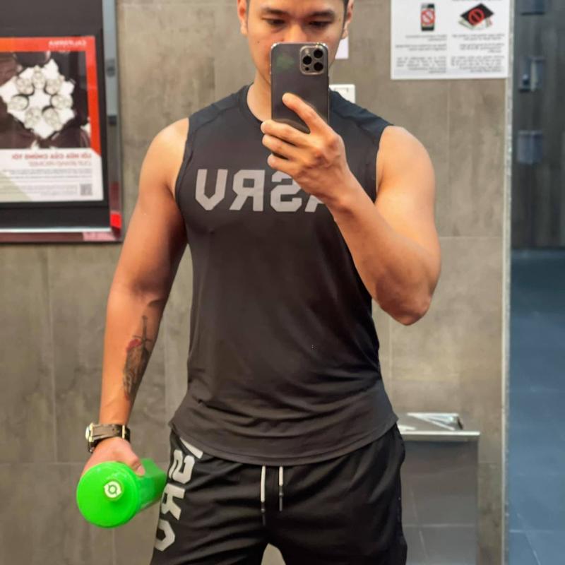 Product Introduction of Bộ Thể Thao Nam ASRV Sát Nách Chất Vải Dệt Kim Co Giãn Thoáng Mát Thấm Hút Mồ Hôi Sport Tập Gym  Thun 95