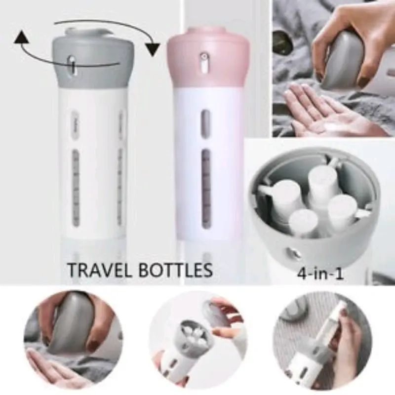 smart travel bottle set 4in1 toiletries dispenser soap kit 4 in 1 botol refill sabun shampoo lotion Medan meriah meriahshoppe 3