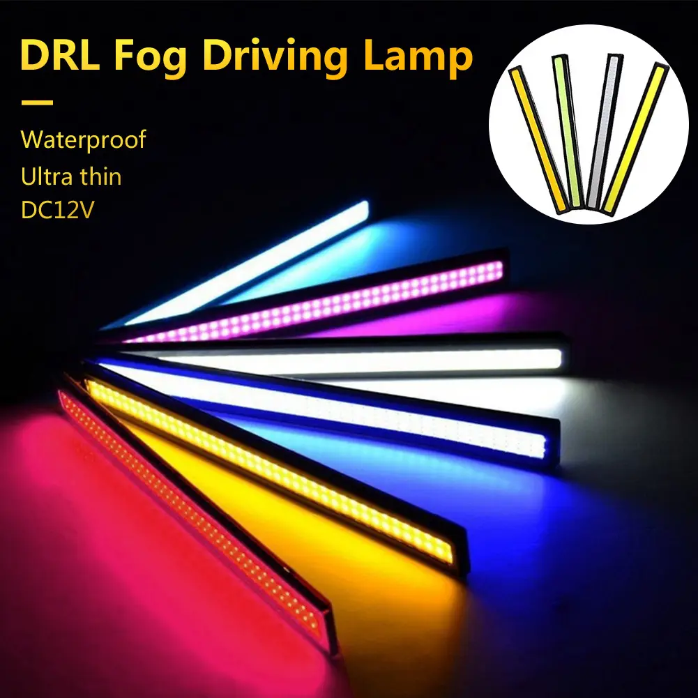 DE 1Pcs 17CM Car COB LED Lights DRL Fog Driving Lamp Waterproof DC12V #269102