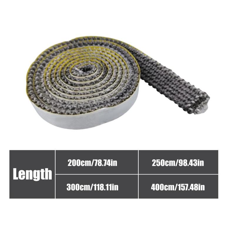 Fireplace Tape Seal High Temperature Resistance Wood Stoves Gasket Sticky Fiberglass Rope for Window Glass Chimney Fireplace 1