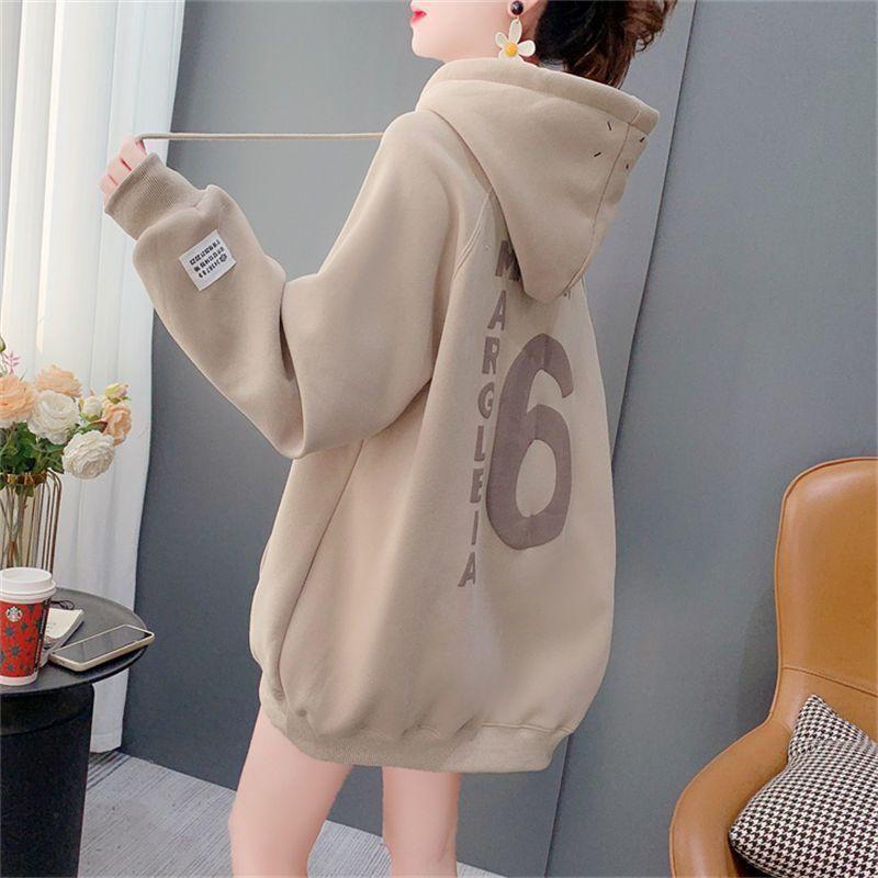 Product Introduction of Áo Len Áo Chui Đầu Có Mũ Trùm Đầu Dáng Rộng In Chữ, Dành Cho Nữ, Lót Lông Cừu, Dày Dặn, Mùa Đông, Phong Cách Hàn Quốc, Phong Cách Thường Ngày Áo Phong Cách Phương Tây, Hàng Mới Về Năm 2024, Có Tỷ Lệ Mua Lại 53% 5
