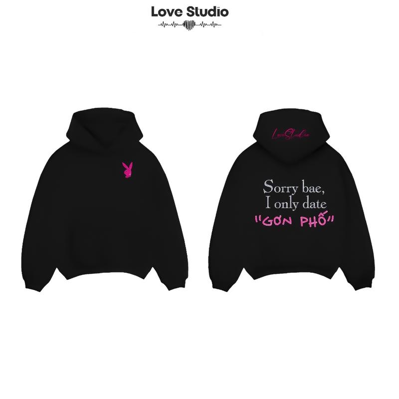 Áo khoác hoodie sorry babe I ONLY DATE BOY PHỐ Girl Phố hoodie zip nam nữ đen xám sweater cổ tròn mùa đông A163 Menswear Cotton Dài Tay Thun Tay Dài Thun Tay Dài