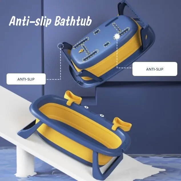 Bak Mandi Bayi Lipat Foldable Silicone / Portable Tempat Mandi Bayi 4