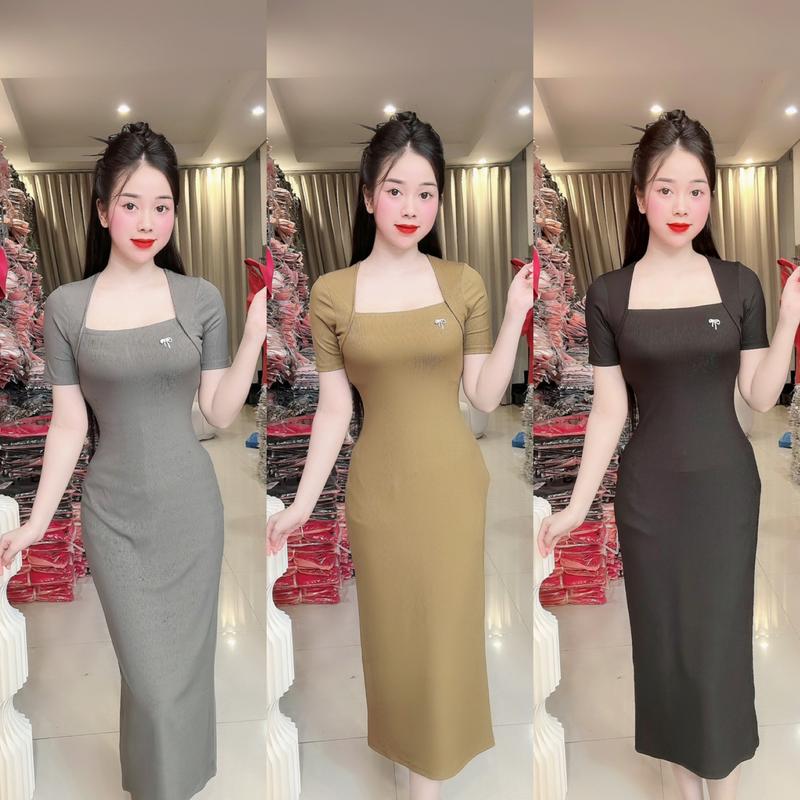 S78 Đầm thiết kế form mindi dài tôn dáng váy đi dự đám cưới đầm đi chơi đều đẹp by Thương Lê kèm tag cài S78
