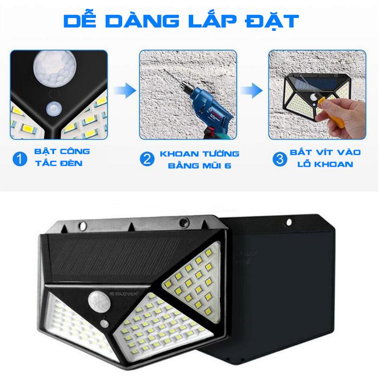 Product Introduction of Đèn năng lượng mặt trời 100 lED siêu sáng 3 chế độ không sử dụng điện đèn ngoài trời đèn cảm biến chuyển động đèn led 10