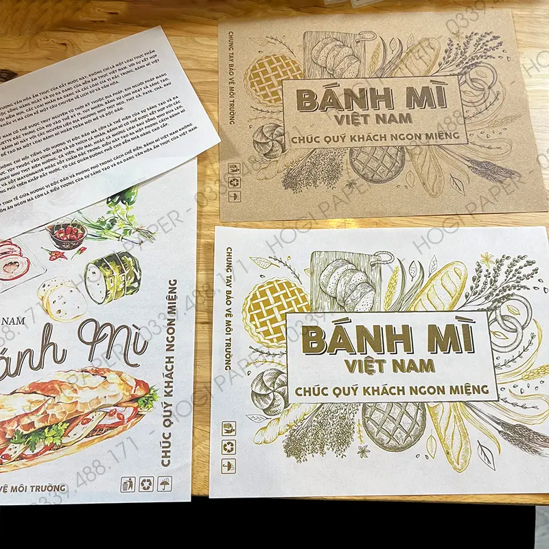 100 tờ giấy gói bánh mì HOGI, giấy gói bánh, thực phẩm, sandwich đa năng, an toàn, bảo vệ môi trường 4