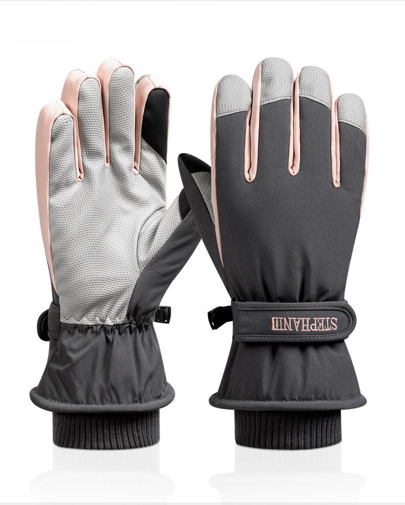 Product Introduction of Ski Gloves Men's and Women's Winter Fleece-lined Warm Outdoor Biking Mountain Climbing Waterproof and Windproof Thick Cold-Proof Motorcycle Cross-Border 14