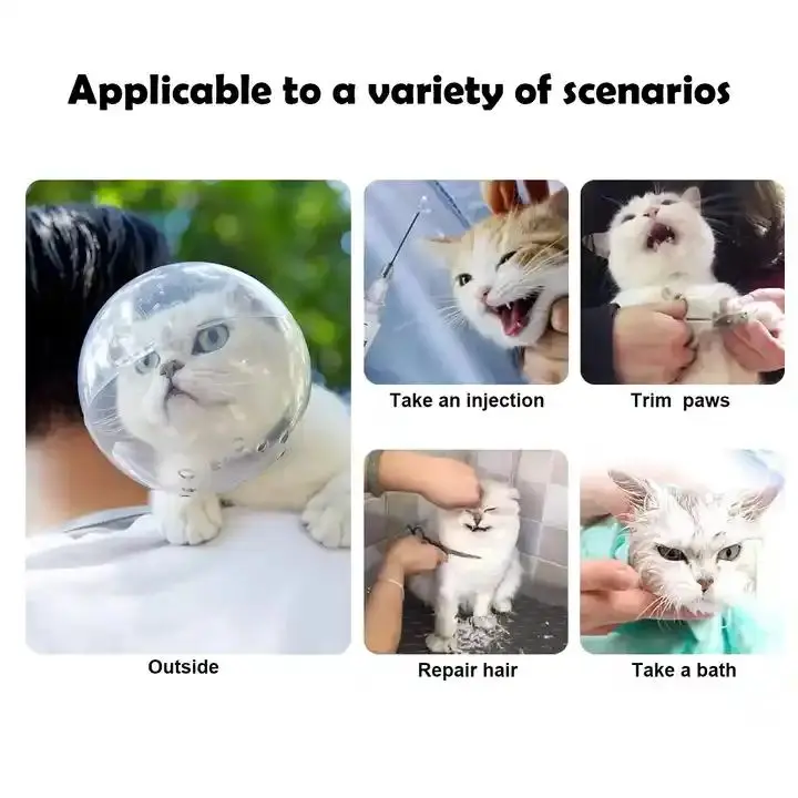 Brongsong Penutup Mulut Hewan Peliharaan Kucing Anti Gigit Astronot Bahan Breathable 3