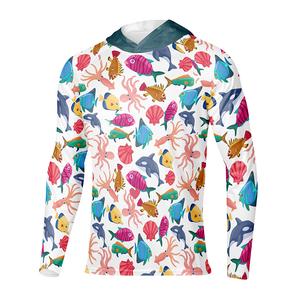 เสื้อผ้าตกปลา มีฮู้ด แขนยาว แห้งไว เสื้อพักผ่อน ระบายอากาศได้ดี สำหรับผู้ชาย