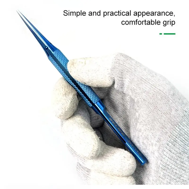 High Precision Titanium Alloy Tweezers, Non-slip Motherboard Flying Wire Repair Clamping Forceps, Industrial Tweezers for Home & Office 5