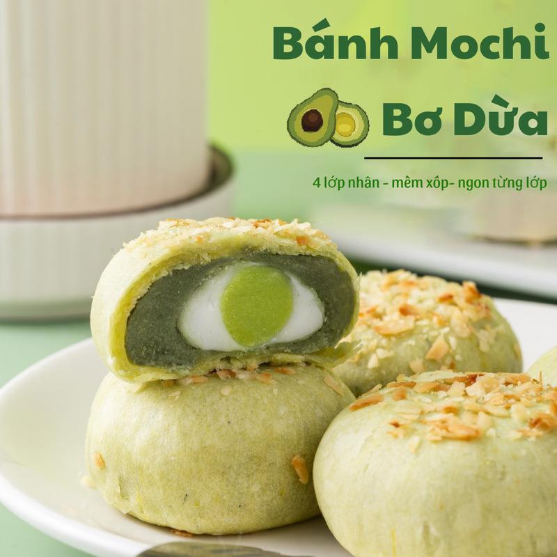 Green Vn Bánh Mochi Bơ Dừa Kem Lạnh Mềm Dẻo 4 Lớp Nhân Kéo Sợi Ít Đường Ăn Liền Túi 250g 500g 1kg Snack Vặt Thơm Ngọt