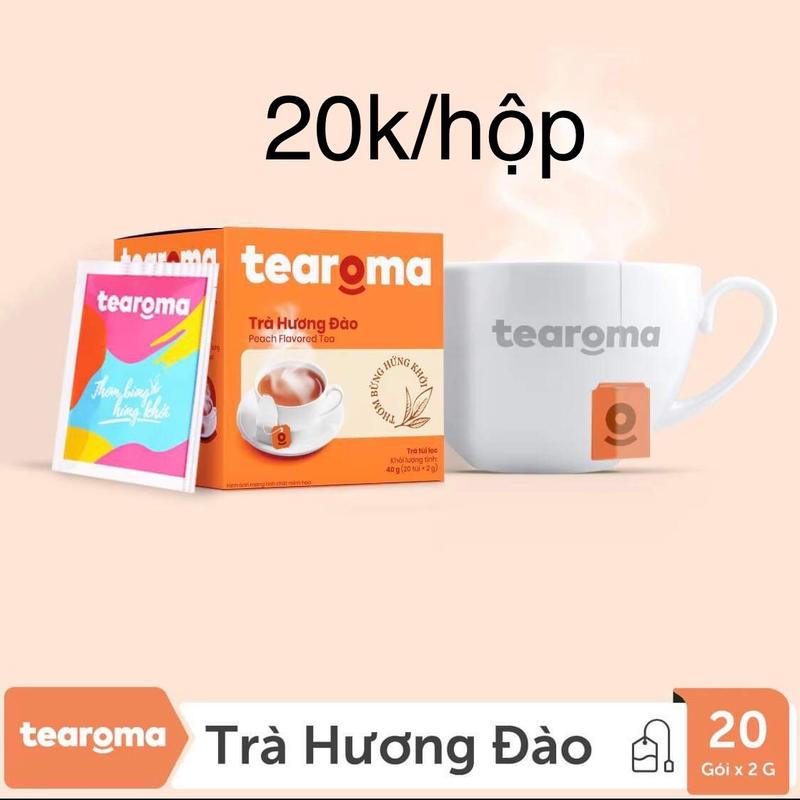 Trà đào túi lọc Tearoma 40g (20 túi lọc), thành viên mới của The Coffee House, trà túi lọc hương đào tự nhiên, hương vị tinh tế, vị trà đậm đà, đem đến trải nghiệm uống trà trọn vẹn