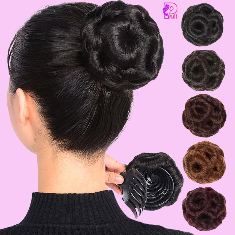 Búi tóc giả trung niên dạng cài, tóc giả búi cho nữ trung niên dầy đẹp