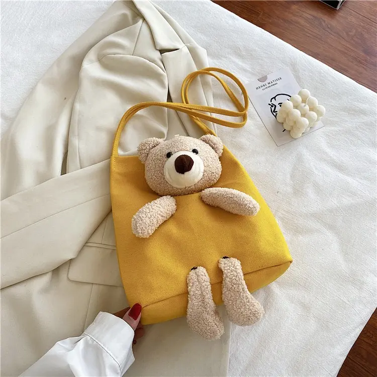 Túi vải canvas,túi xách nữ túi đeo chéo hình gấu siêu dễ thương (SHK123) Không có đánh giá Bag 6