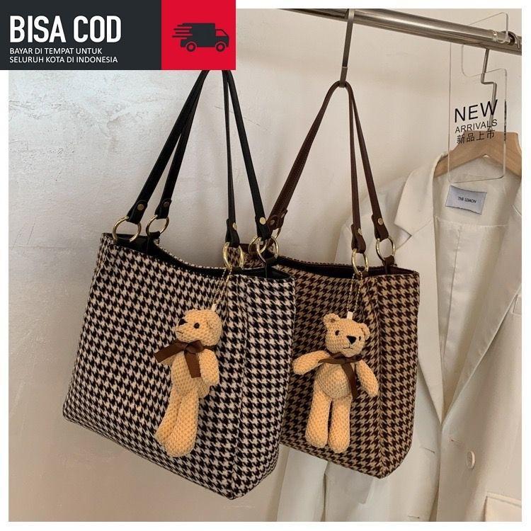 Product Introduction of Tote Bag Wanita 8865 Neira Motif Mikro Polka Dot Totebag Perempuan Cewek 1
