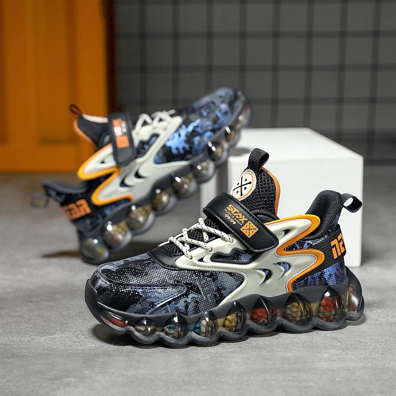 【SOFEISTORE】 Sepatu Anak Laki Laki Sneakers Casual sports musim panas baru anak laki-laki bersol lembut berpori-pori dan berpori-pori untuk anak perempuan 2