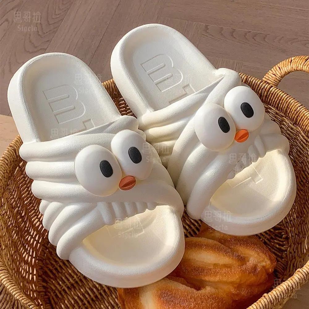 [Er Yi] Fun Big Eyes 2025 New EVA Slide Sandals for Women, Suitable for All Seasons, Indoor and Outdoor Wear