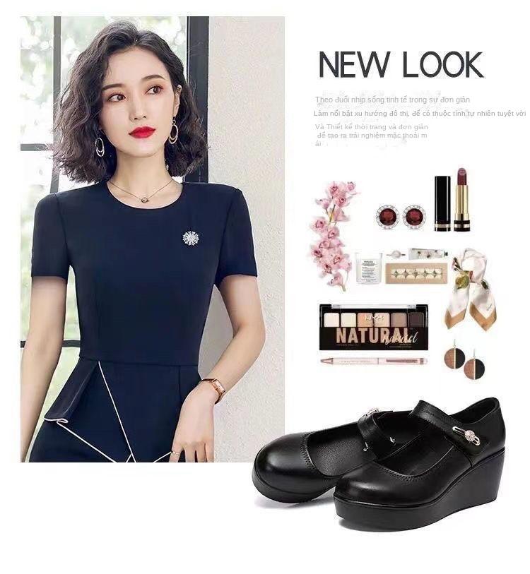 Product Introduction of Giày Da Nữ, Da Thật, Giày Đế Xuồng, Đế Mềm, Thích Hợp Cho Mẹ, Giày Da Nữ Trung Người Già Và Cao Tuổi, Thoải Mái, Hàng Mới Về 4