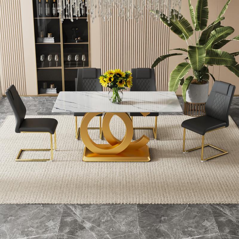 Table and chair set.Subtle Luxury Tempered Glass Dining Set - TikTok Shop