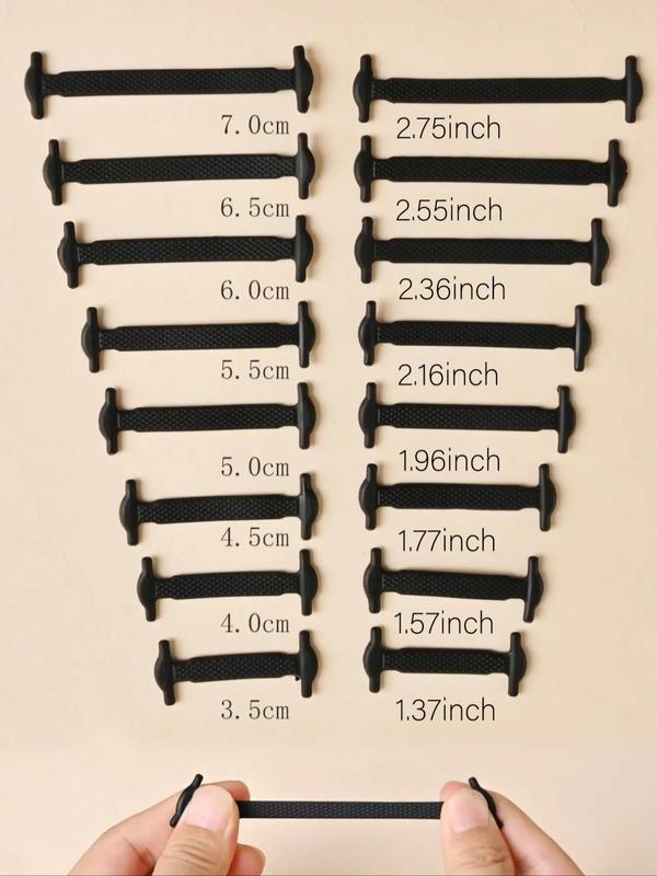 2024 Simple Silicone No Tie Shoe Laces, Casual Matching Minimalist Shoes Shoelaces, Stretch Shoelaces for Trainers, Sneakers, Sports Shoes, Combat Boots 2