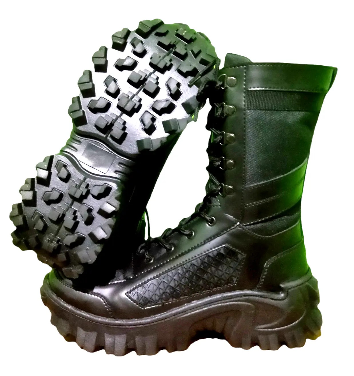SEPATU BOOTS SAFETY PDL PRIA UJUNH BESI/PLAT BAJA TNI/POLRI/SECURITY