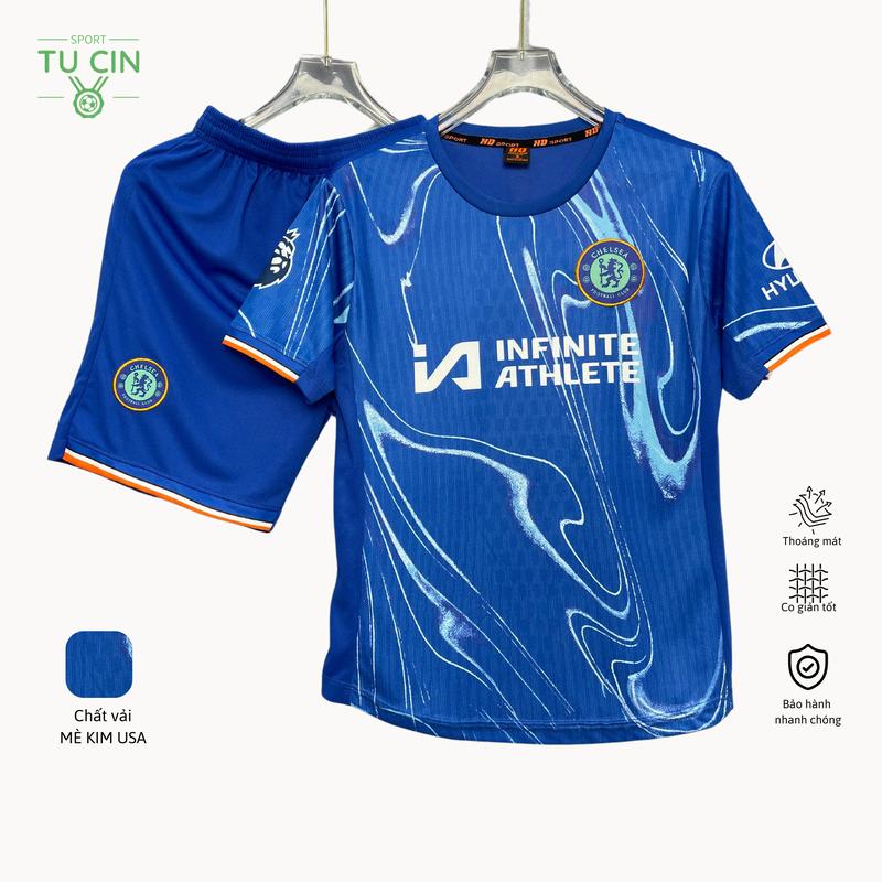 Top QUẦN ÁO BÓNG ĐÁ, ÁO ĐÁ BANH CHELSE XANH DƯƠNG - CHẤT VẢI THUN MÈ CAO CẤP, KHÔNG XÙ, KHÔNG PHAI. TUCIN SPORT Trang Phục Thể Thao Nam Nữ