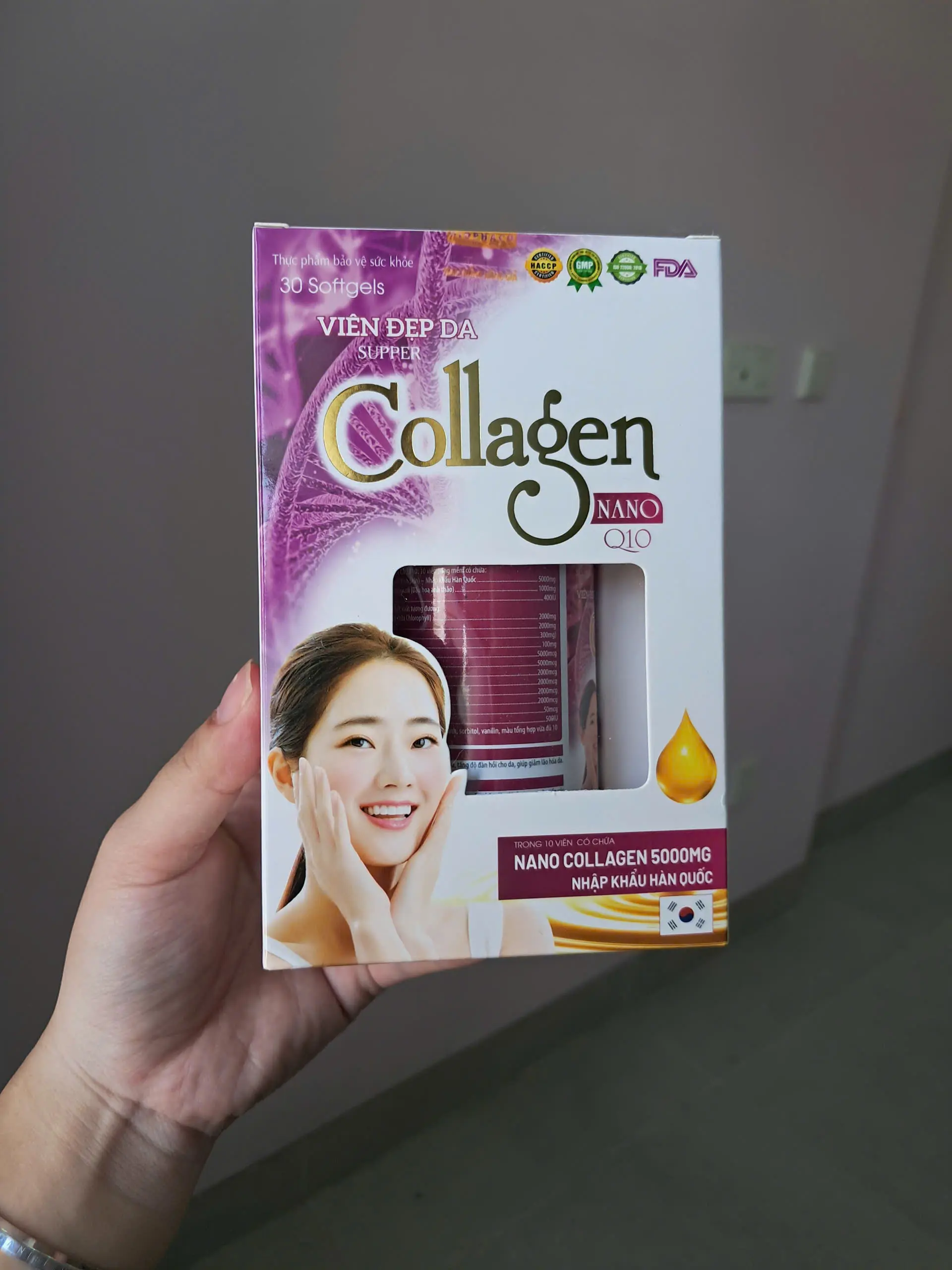 Viên uống Collagen Nano Q10 30 viên giúp đẹp da, căng da, lão hóa, sạm, n.a.m, cung cấp dưỡng chất cho da