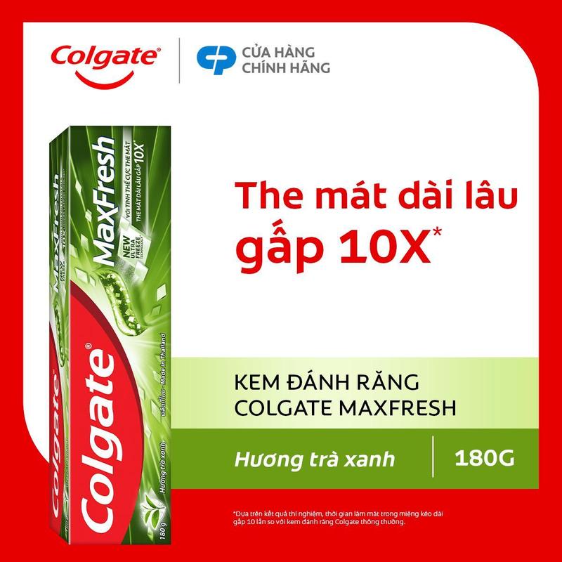Kem đánh răng Colgate MaxFresh Trà Xanh the mát 180g tuýp