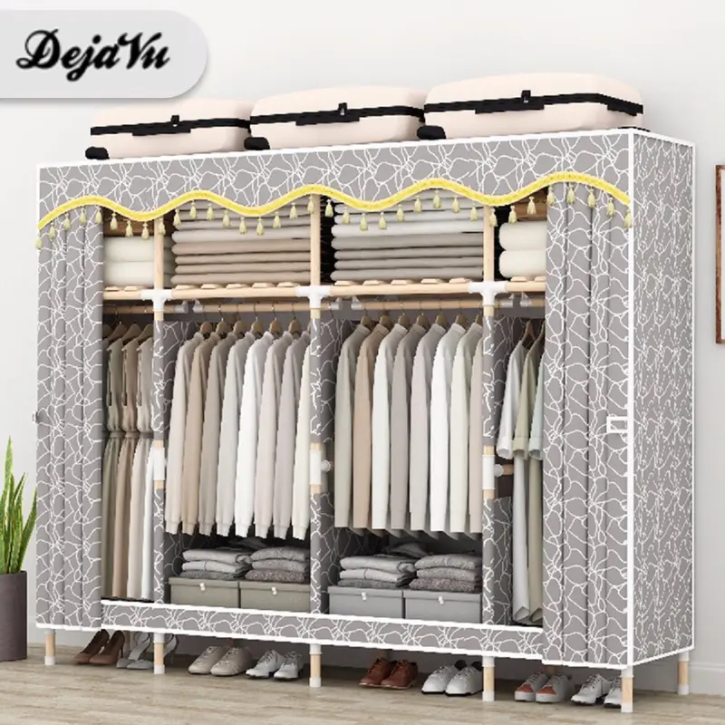 Dejavu Lemari Pakaian Lemari Baju Minimalis Multifungsi Portable Lemari Baju Minimalis Kayu HSH123 0