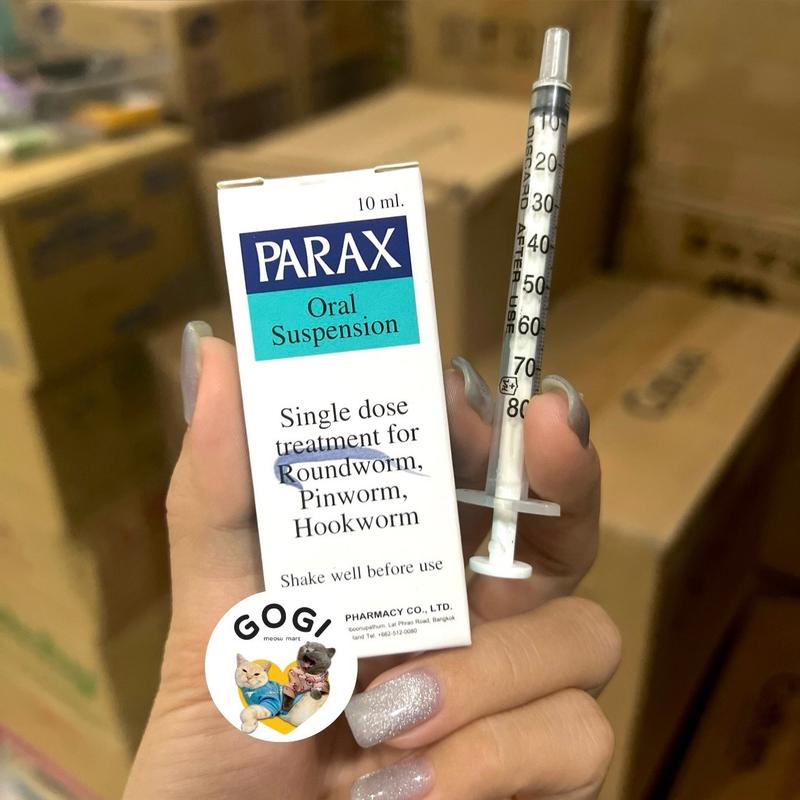 (Tặng xilanh) Siro tẩy giun sán Parax 10ml cho chó mèo